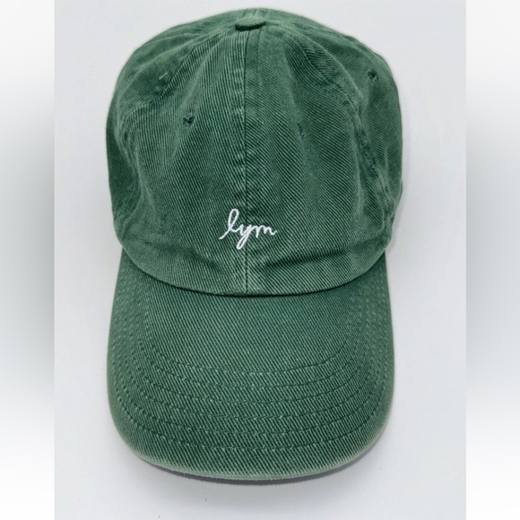 Love Your Melon Accessories - Love Your Melon Baseball denim Hat Cap women’s  Adjustable Green White USA EUC